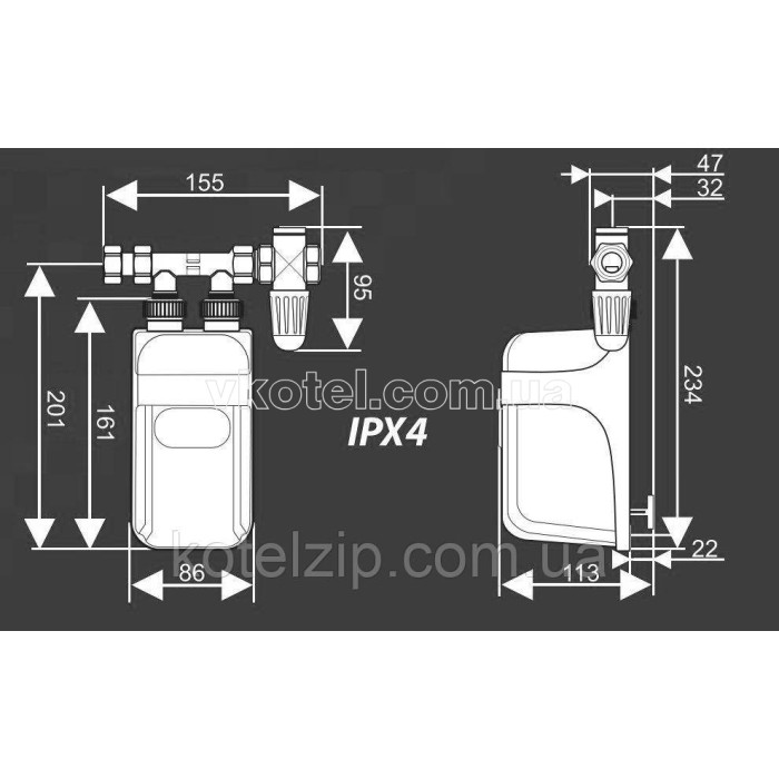 Проточный водонагреватель Dafi 4,5 kW 230W 50Hz