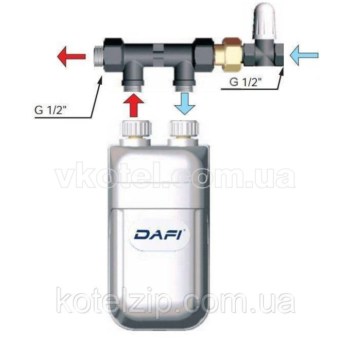 Проточний водонагрівач Dafi 5,5 kW 230W 50Hz