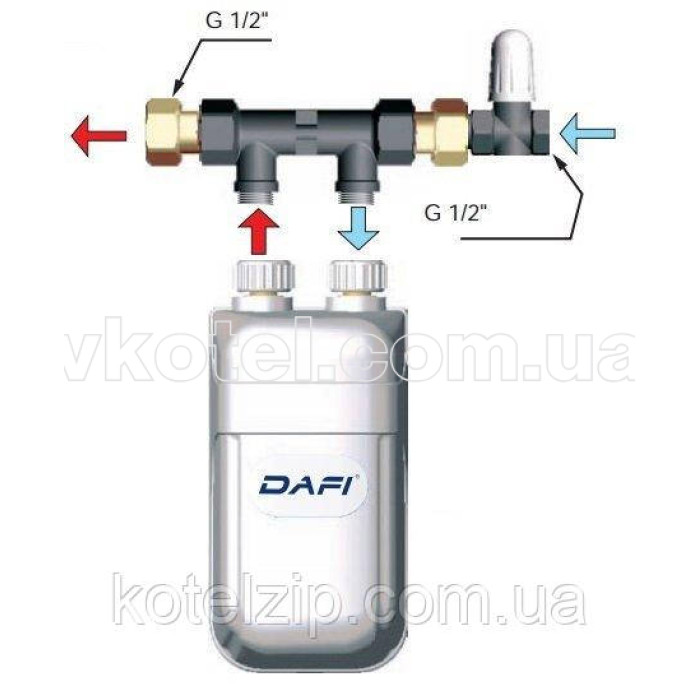 Проточний водонагрівач Dafi 5,5 kW 230W 50Hz