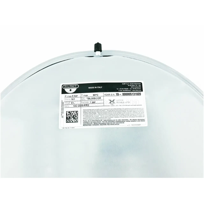 Розширювальний бак 8 літрів, 3/8”, Hermann, Vaillant, Renova Star, Viessmann. Art. 004003396, 004004999