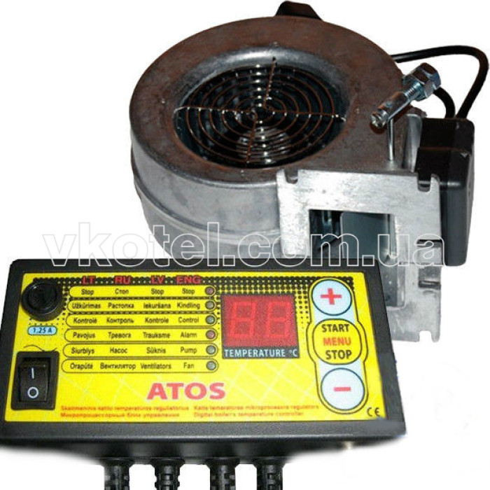 Комплект автоматики котла ATOS + вентилятор WPA117 (Комплект, Польша)