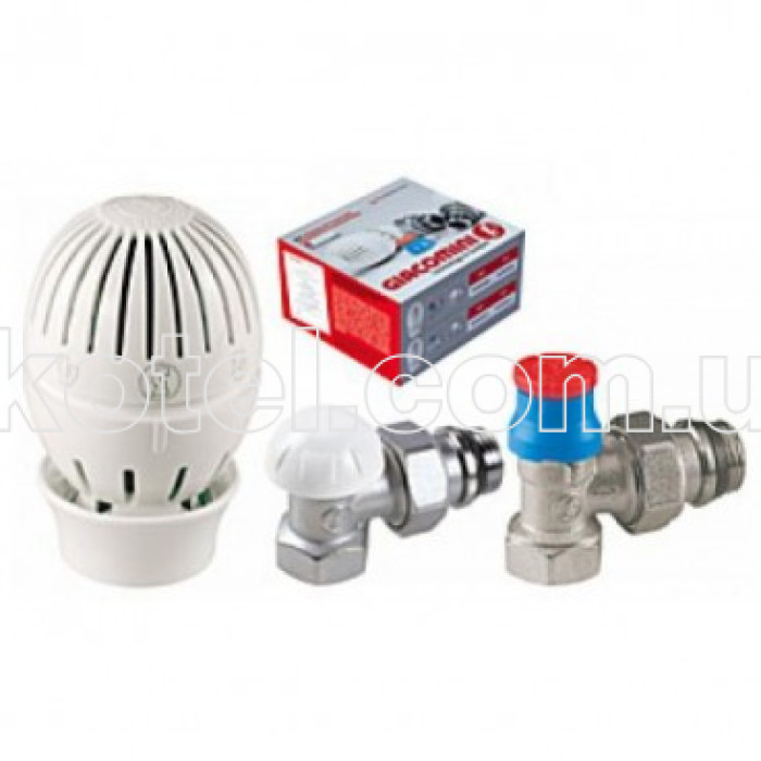 Комплект кранов с термостатической головкой Giacomini 1/2" R470Fx033 угловой