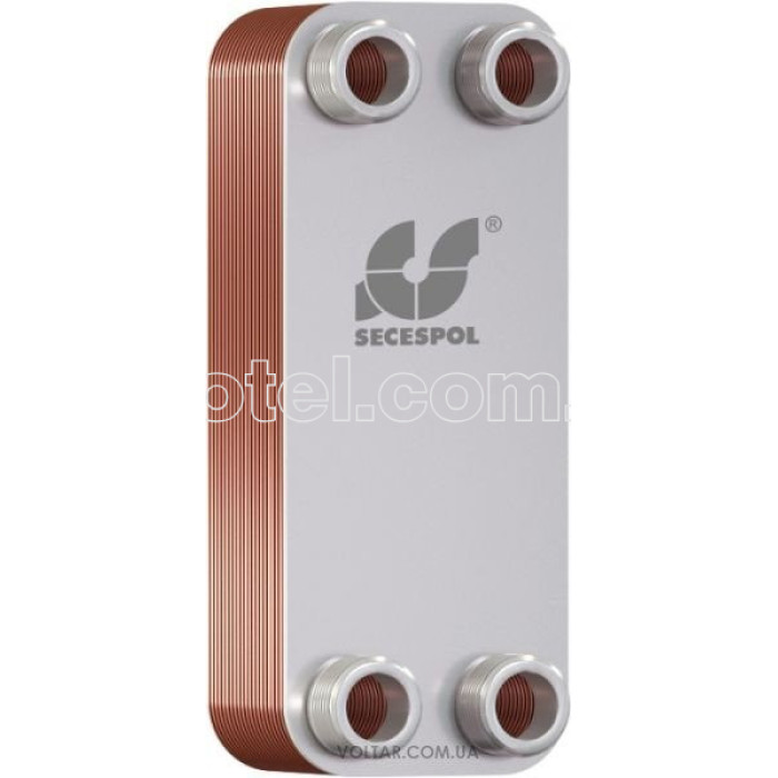 Пластинчатый паяный теплообменник SECESPOL LA 14-10 (10-20 кВт)