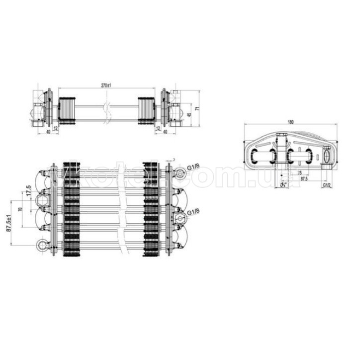 Бітермічний теплообмінник Nova Florida Vela Compact / Fondital Panarea Compact Art. 6SCAMBIM04