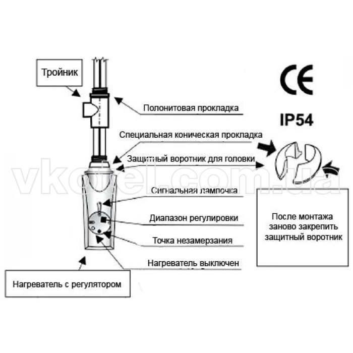 ТЭН для полотенцесушителя HEATPOL GTN с регулятором мощности 600 - 900 Вт (никель)