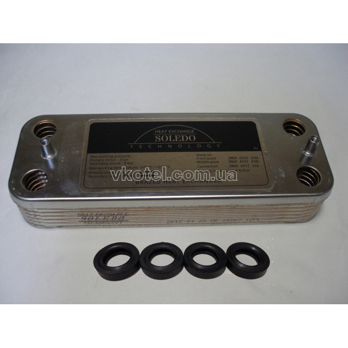 Теплообменник ГВС вторичный пластинчатый SAUNIER DUVAL Thema Classic, Combitek, Isotwin 12 пл. S1005800