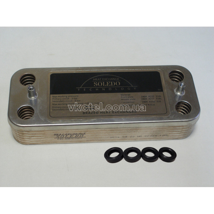 Теплообменник ГВС вторичный пластинчатый Ariston Uno. 12 пл. Art. 995945