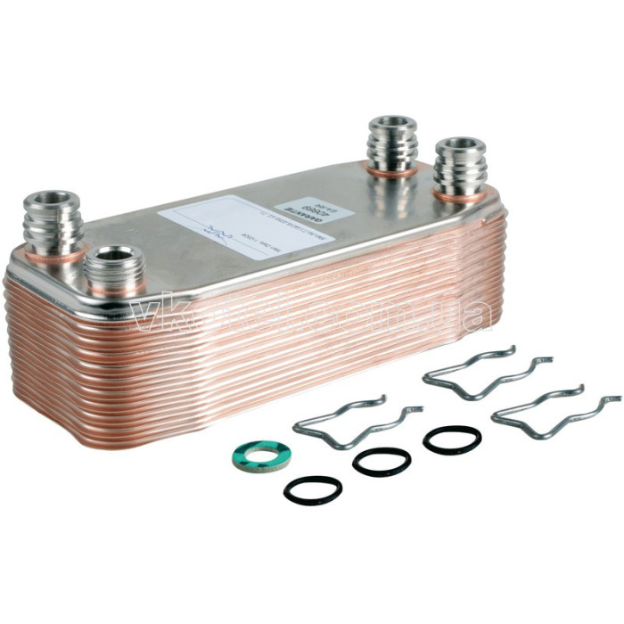 Вторинний теплообмінник (пластинчастий) газового котла Vaillant Atmo Max/Turbo Max Pro/Plus 32 kw, 36 kw. Art.