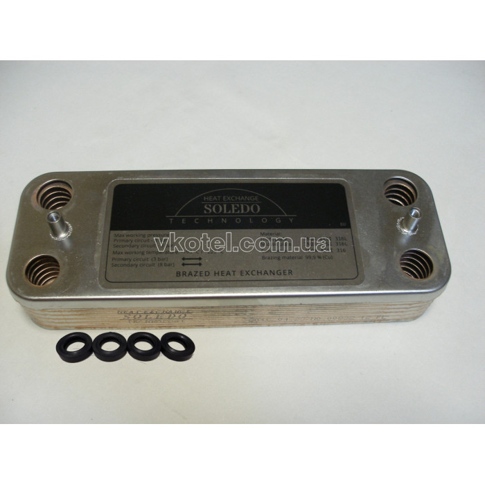 Вторинний пластинчастий теплообмінник ГВП Protherm Tigr 24 kw. 12 пл. Art. 0020025294