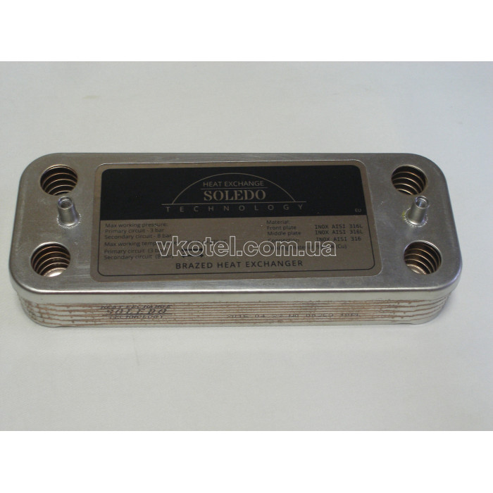 Теплообменник ГВС вторичный пластинчатый Beretta Super Exclusive, CITY, Mynute 10 пл. R8036