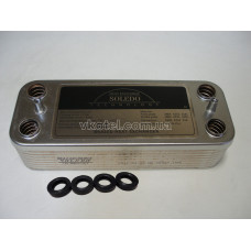 Вторинний пластинчастий теплообмінник ГВП Sime Format DGT 25 BF/OF (з буртом під прокладку) 16 пл. Art.