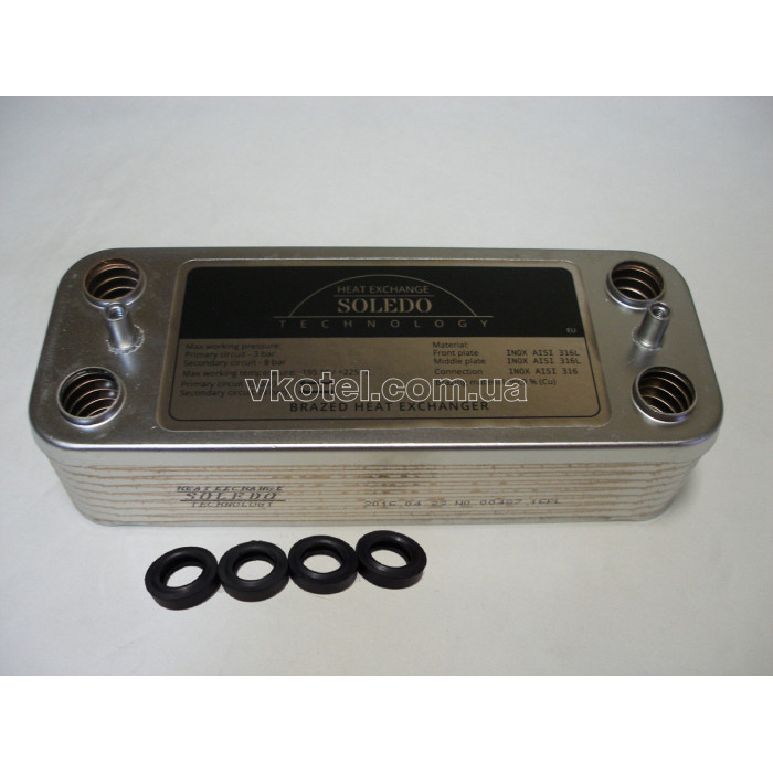 Теплообменник ГВС вторичный пластинчатый Sime Format DGT 25 BF/OF (с буртом под прокладку) 16 пл. Art. 6319690