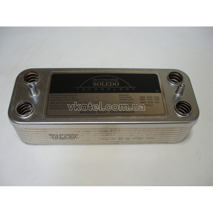 Теплообменник ГВС вторичный пластинчатый Sime Format DGT 25 BF/OF (с буртом под прокладку) 16 пл. Art. 6319690