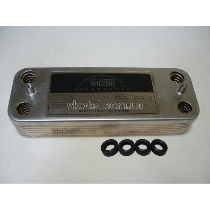 Вторинний пластинчастий теплообмінник ГВП Protherm Tigr 24 kw. 14 пл. Art. 0020025294