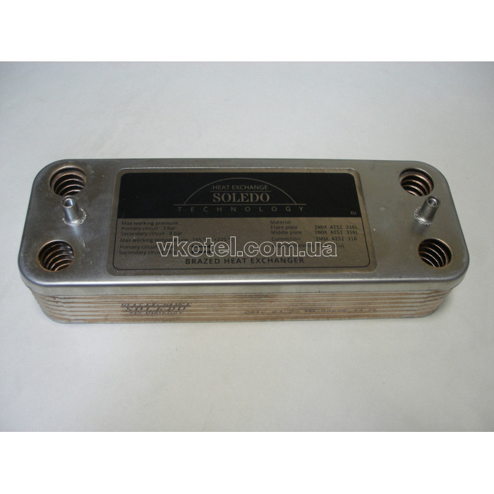 Вторинний пластинчастий теплообмінник ГВП Protherm Tigr 24 kw. 14 пл. Art. 0020025294