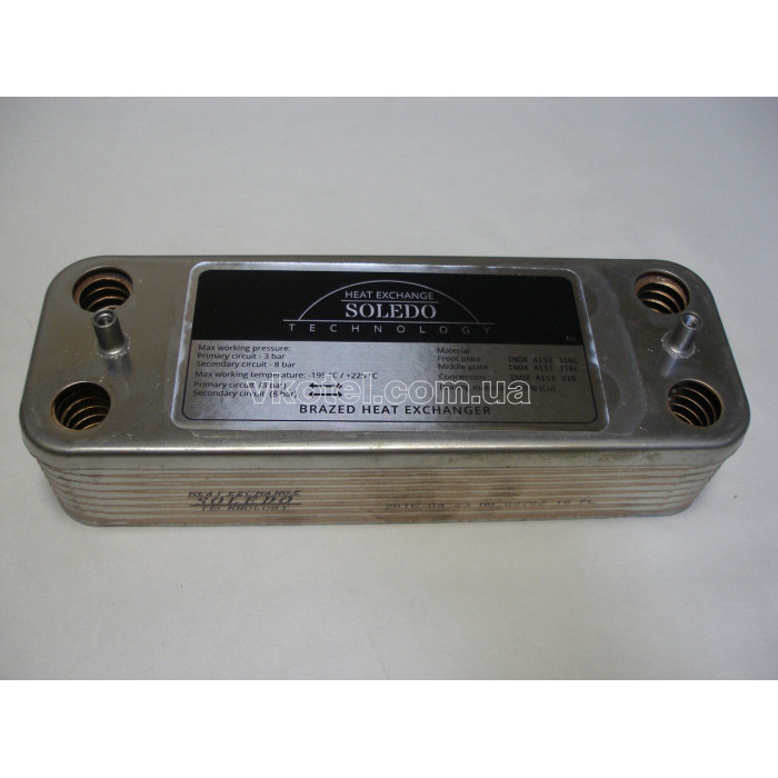 Теплообменник ГВС вторичный пластинчатый Ariston Microgenus Plus. 16 пл. Art. 998483