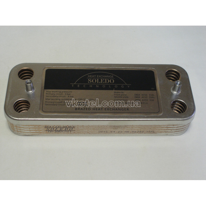 Теплообменник ГВС вторичный пластинчатый Sime Brava ONE, Brava Slim 25. BF/OF 10 пл. Art. 6265656