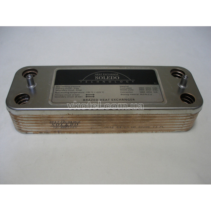 Теплообменник ГВС вторичный пластинчатый Ariston Microgenus Plus. 14 пл. Art. 998483