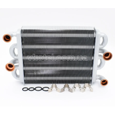 Теплообмінник Ferroli DomiProject C24D, F24D, FerEasy C24D, F24D - 39841310, 39837660 (c кліпсами)