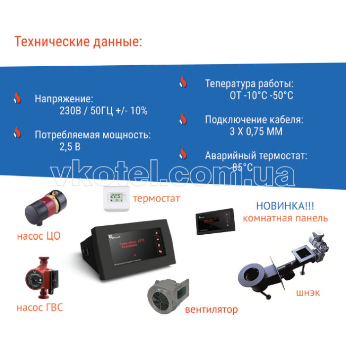 Автоматика для котла со шнеком KG Elektronik CS-18, SP-18z + вентилятор Nowosolar NWS 100