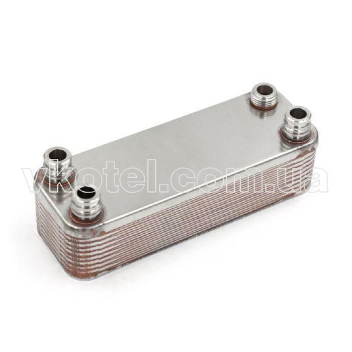 Вторинний пластинчастий теплообмінник ГВП Vaillant Atmo/Turbo Max Pro/Plus. 24 kW. 20 пл ART. 065088