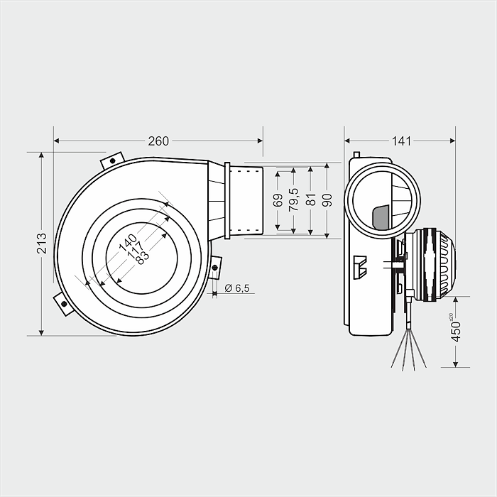 Вытяжной вентилятор дымомос WW 150 MplusM (чугун)