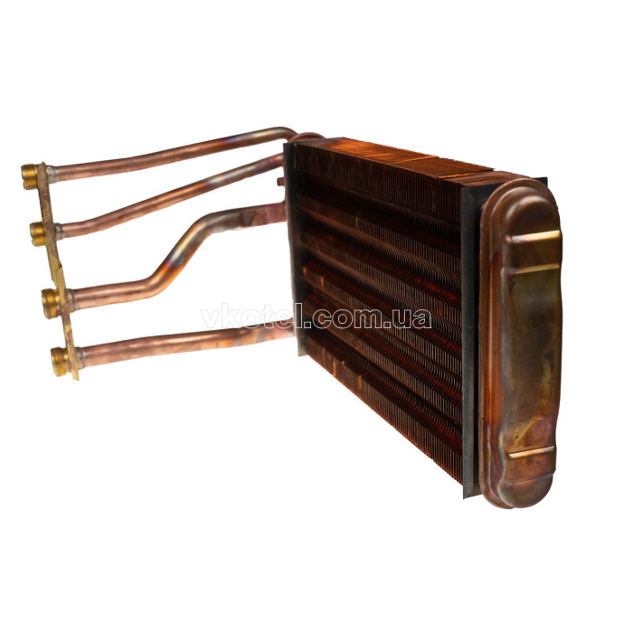 Теплообмінник бітермічний для газового котла Bosch Gaz 4000W, 5000W, Junkers Eurosmart, Buderus 8715406546