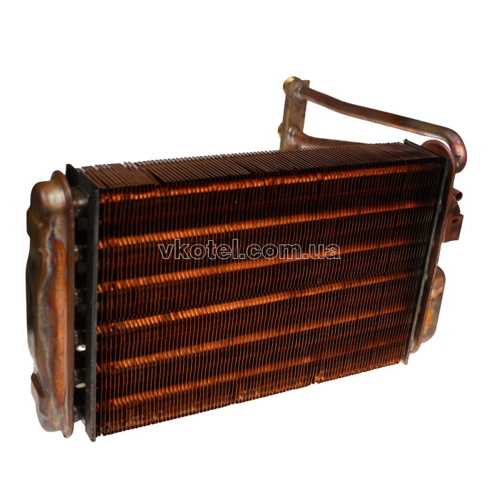 Теплообмінник бітермічний для газового котла Bosch Gaz 4000W, 5000W, Junkers Eurosmart, Buderus 8715406546