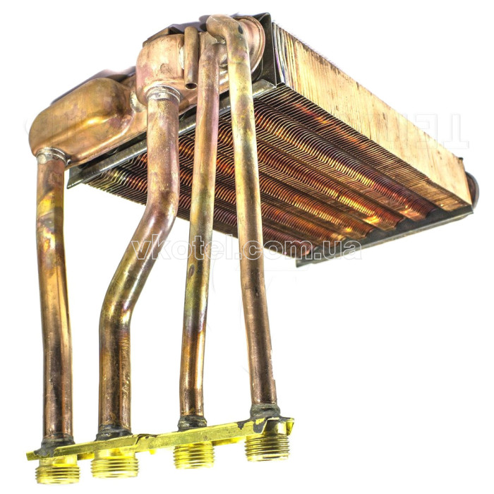 Теплообмінник бітермічний для газового котла Bosch Gaz 4000W, 5000W, Junkers Eurosmart, Buderus 8715406546