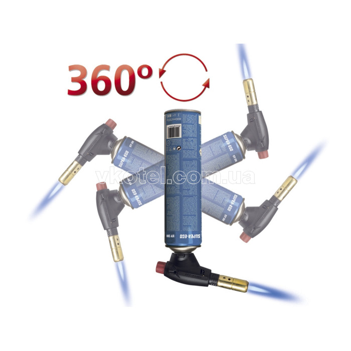 Газова пальник з п'єзопідпалом SUPER-EGO SEGOFIRE PIEZO, EU 7/16" (з балончиком BTP 300)