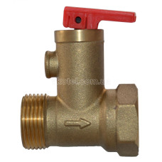 42212 Клапан запобіжний, латунь для електричних водонагрівачів AF-4,6,7 бар,1/2" зовн. х 1/2" внутр.