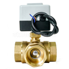 202132 3-ходовий кульовий клапан н/в 1" DN25 з електроприводом Tervix Pro Line ORC 3-way